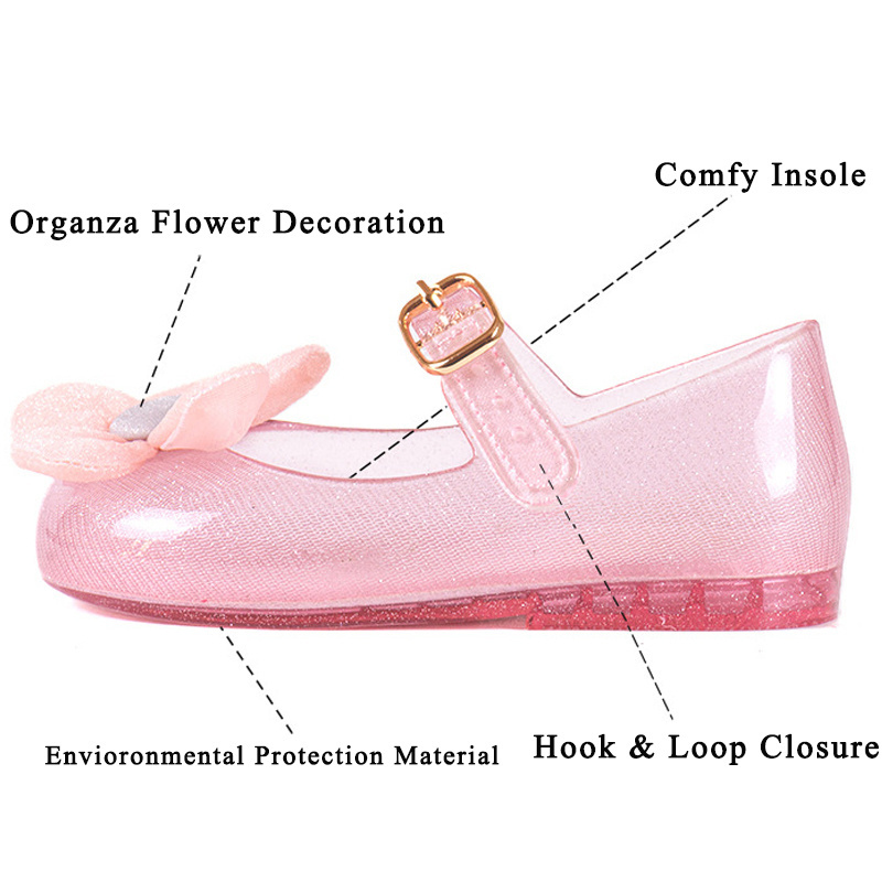 MINI DD 2023 Summer Toddler Kids Shoes Children Wholesale Cute Baby Flower Jelly Sandals Baby Sandals