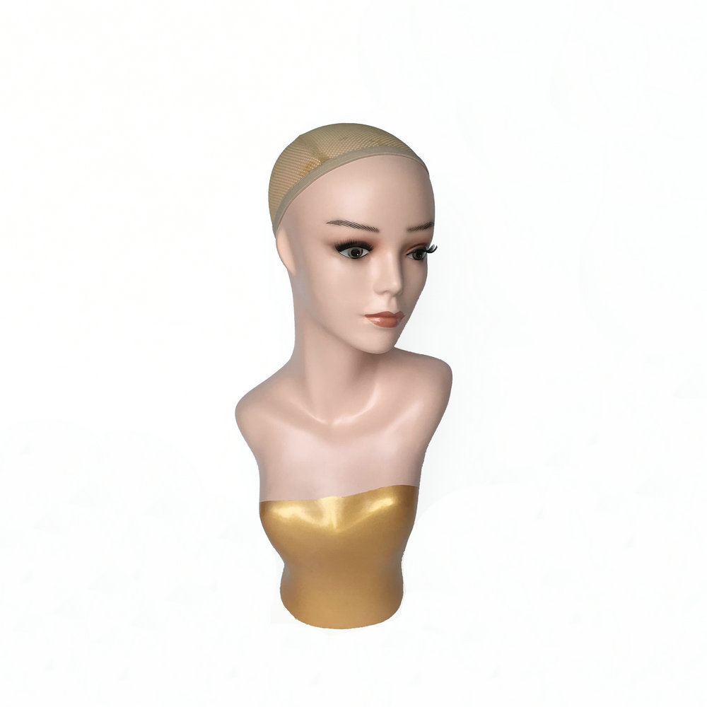 Realistic Mannequin Head Bust Plastic Female Mannequin Head With Shoulders for Display wig and scarf