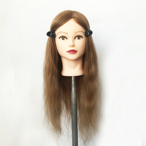 Salon Light blonde color 100% Human Hair Mannequin Doll Training Head Practice Head Wholesale