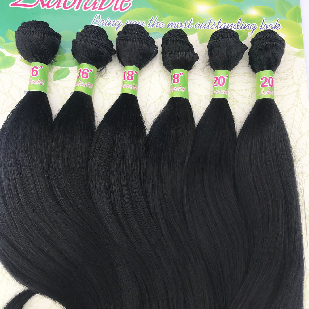 Adorable Brazilian NATURAL 100% High temperature hair synthetic fiber 16