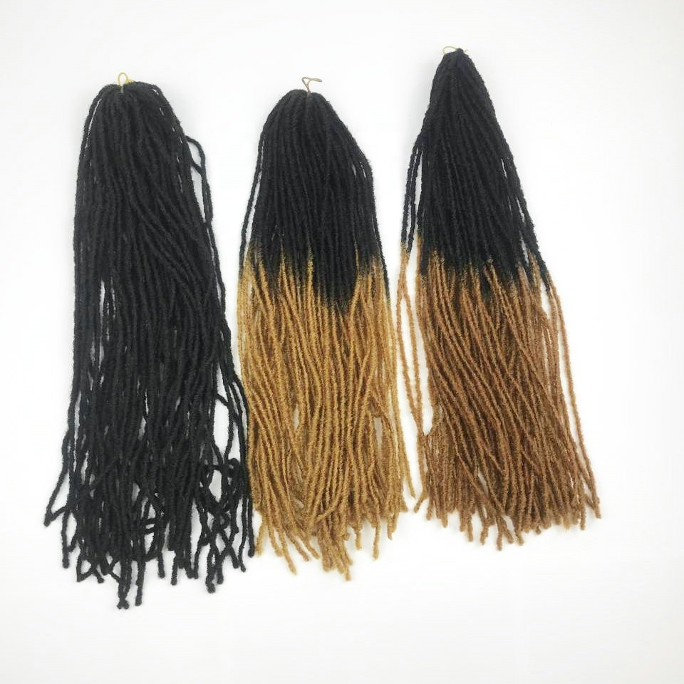 synthetic Dreadlocks Hair Extensions 18inch Handmade Goddess Locs thin Crochet Braids Locks Extensions 60 strands 90g