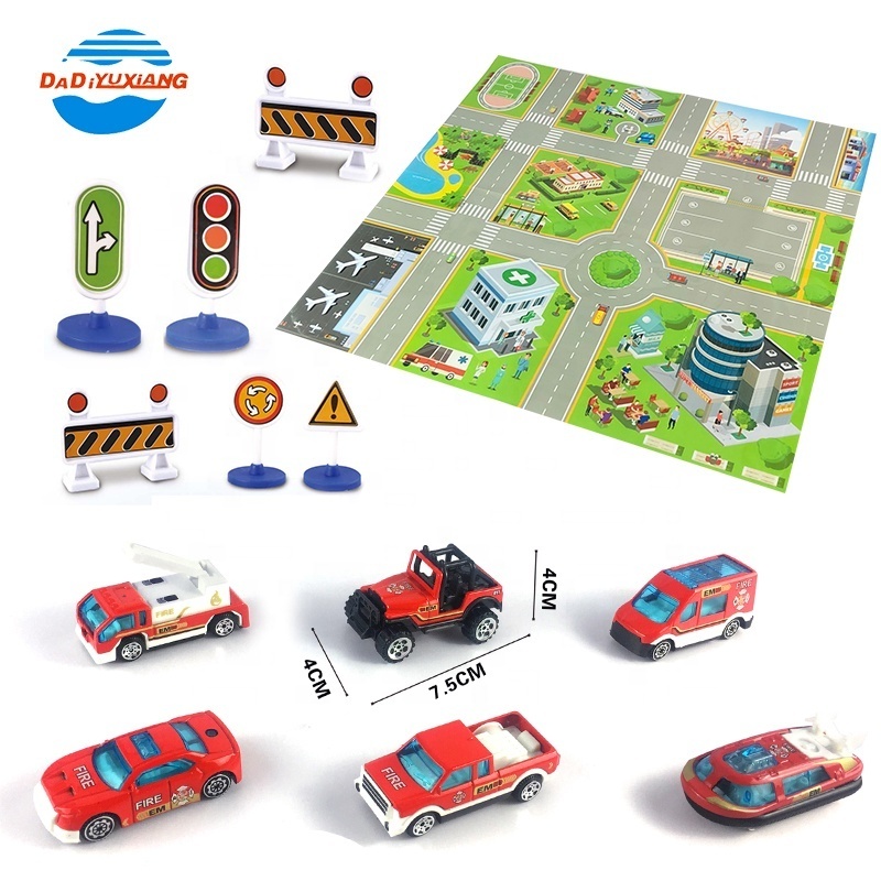 Hot Sale Storage Box Packaging Alloy Model Car Toy Set Military Toy Vehicle Set Small Metal Toy Car With Mat