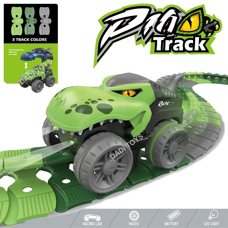 New Arrival Animal Dinosaur Racing Track Car Toy Animals Electric Race Tracks Toys Set