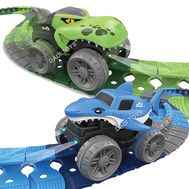 New Arrival Animal Dinosaur Racing Track Car Toy Animals Electric Race Tracks Toys Set