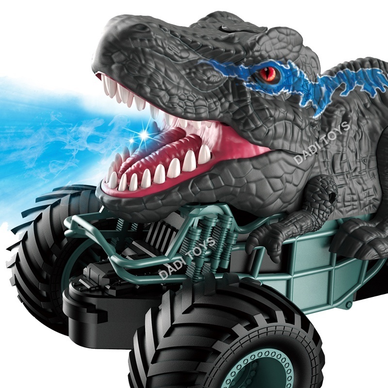 1:20 Off-Road Electric Driff Big Shape Wheel Dinosaur Rc Car, Spray Climbing Vehicle Powerful Remote Control Car With Lights