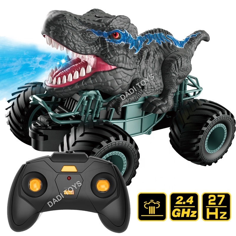 1:20 Off-Road Electric Driff Big Shape Wheel Dinosaur Rc Car, Spray Climbing Vehicle Powerful Remote Control Car With Lights