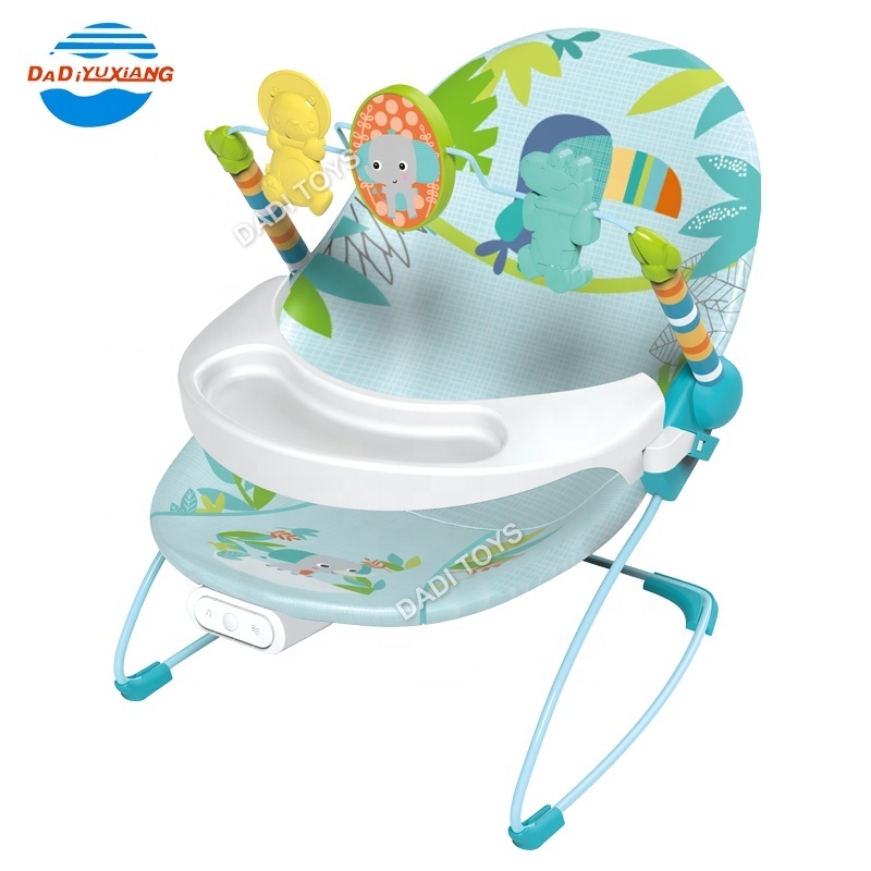 2024 New Design Good Quality 2 In 1 Musical Newborn Baby Dining Table Chair Comfort Baby Bouncer With Tray