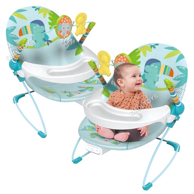 2024 New Design Good Quality 2 In 1 Musical Newborn Baby Dining Table Chair Comfort Baby Bouncer With Tray