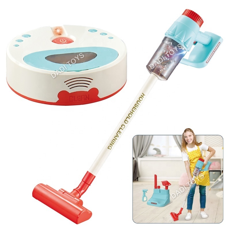 Pretend Play Simulation Household Cleaning Tool Sets Play House Toy Electric Vacuum Cleaner Toy Sweeper