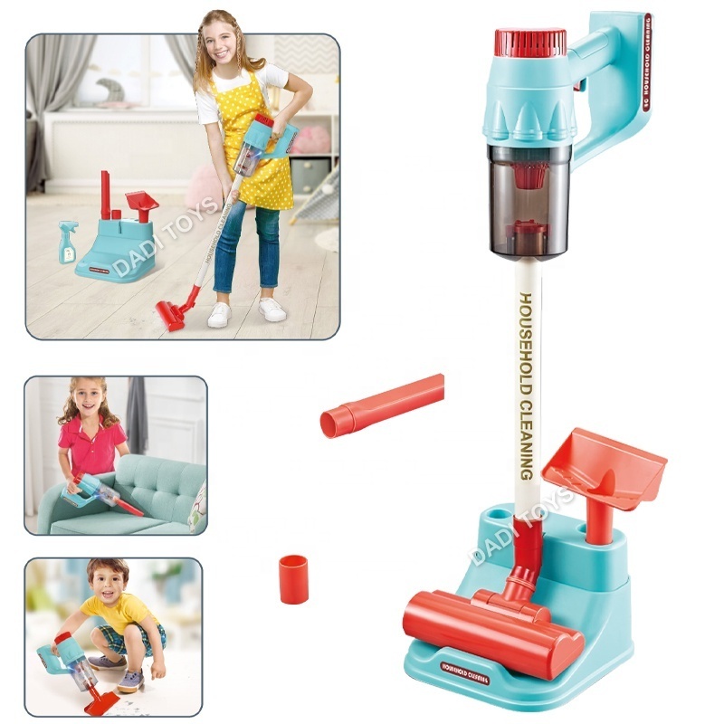 Pretend Play Simulation Household Cleaning Tool Sets Play House Toy Electric Vacuum Cleaner Toy Sweeper