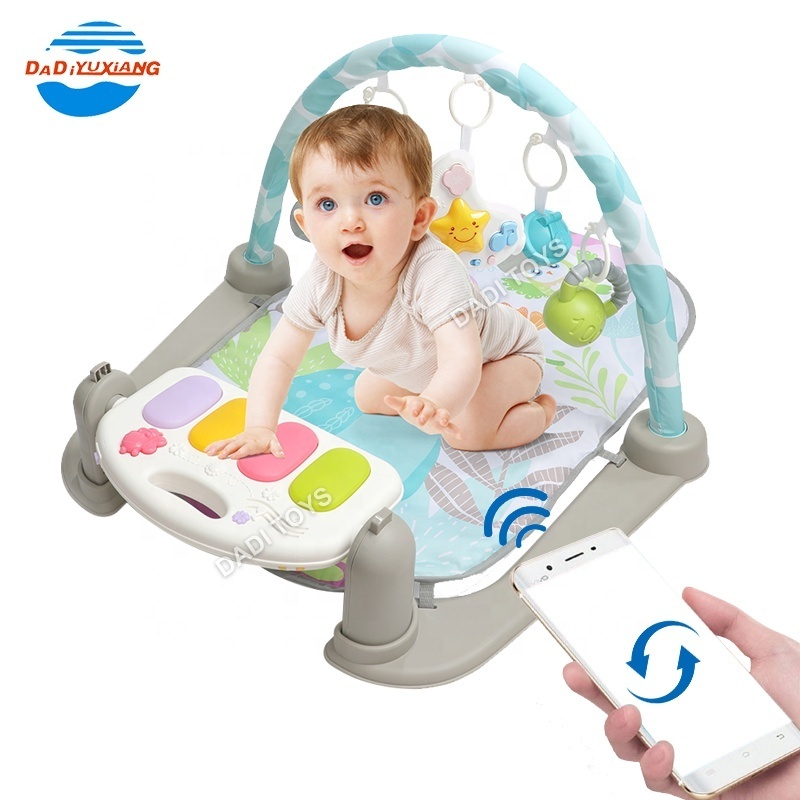 New Design Crawling Lighting Foot Pedal Musical Toys Baby Play Piano Gym Mat For Kids