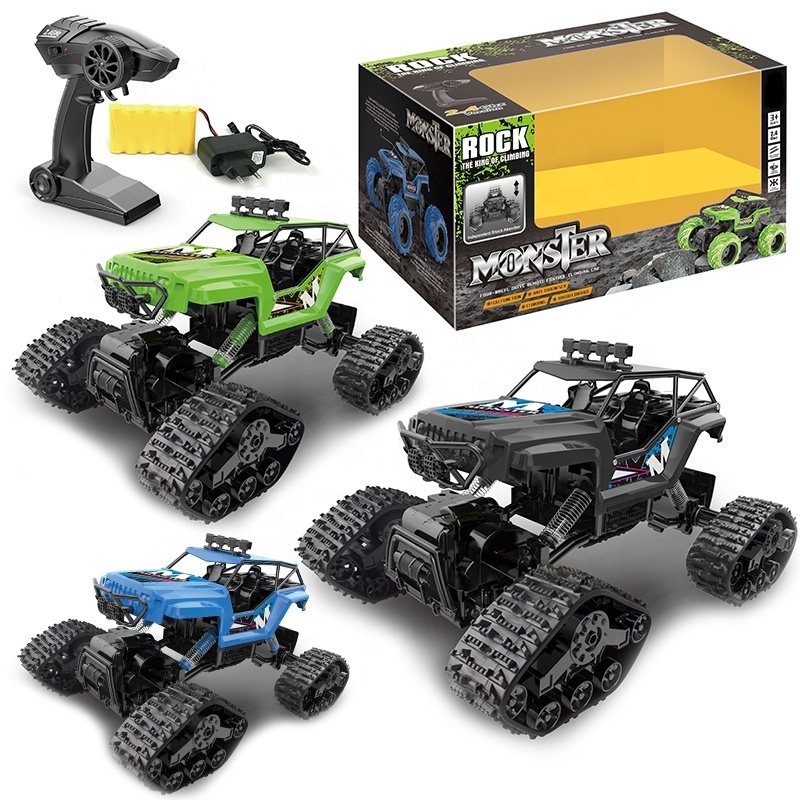 4WD Kids RC Tank Toys 1/12 RC Remote Control Car With Two Types Tires