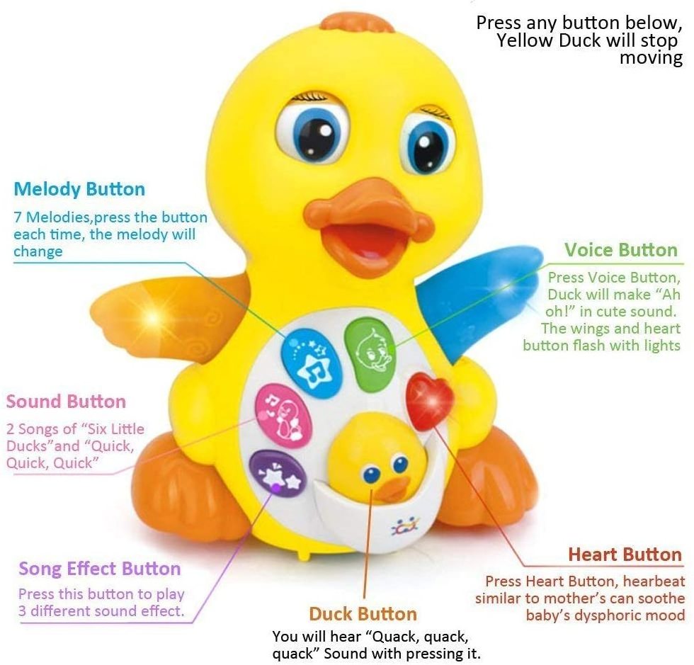 Best Seller B/O Swing Baby Musical Learning Walking Dancing Duck Toys Toddlers 2023 Baby Developing Toys