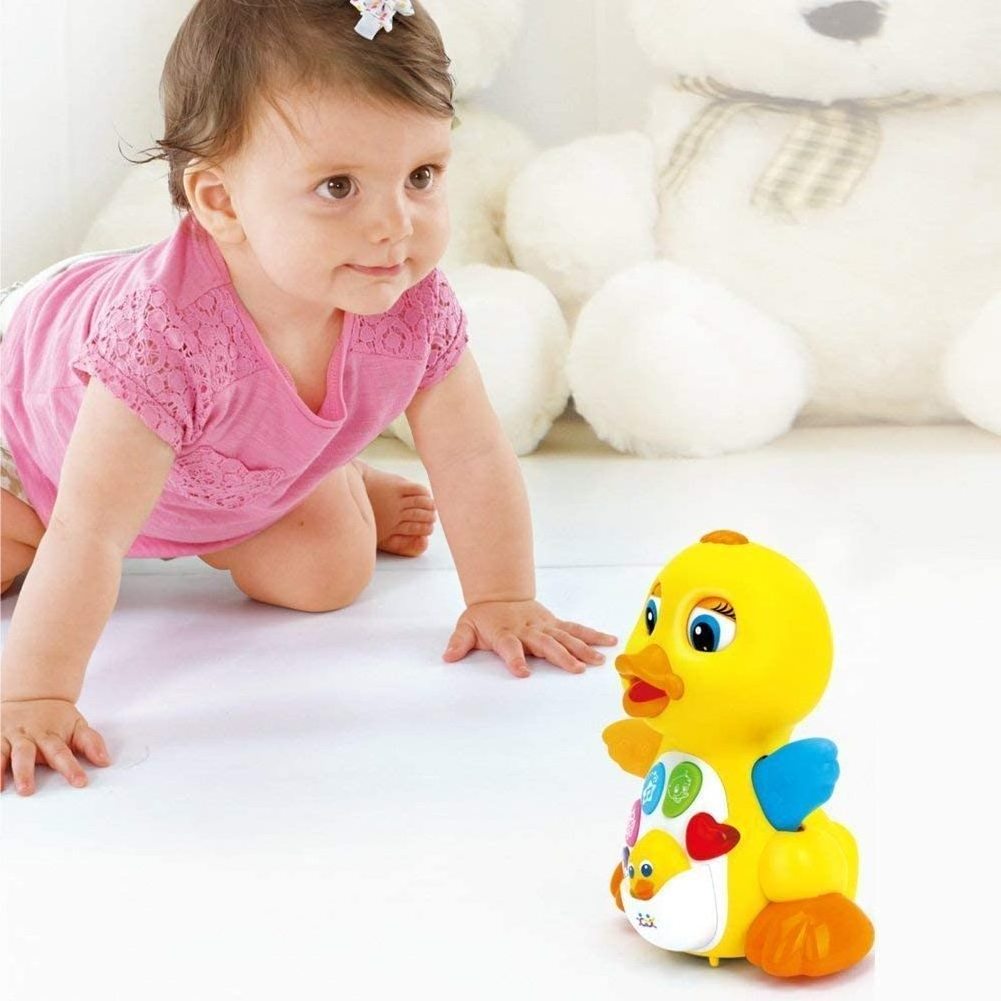 Best Seller B/O Swing Baby Musical Learning Walking Dancing Duck Toys Toddlers 2023 Baby Developing Toys