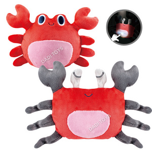 DADI OEM/ODM Cute Design Musical Light Stuffed Plush Crab Toys Baby Soothe Baby Sleep Plush Toy