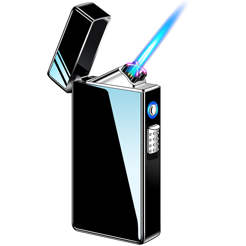 Windproof Custom Jet Flame Refillable Butane Rechargeable Electric Refill Gas Torch Lighter Cigarette 2-mode