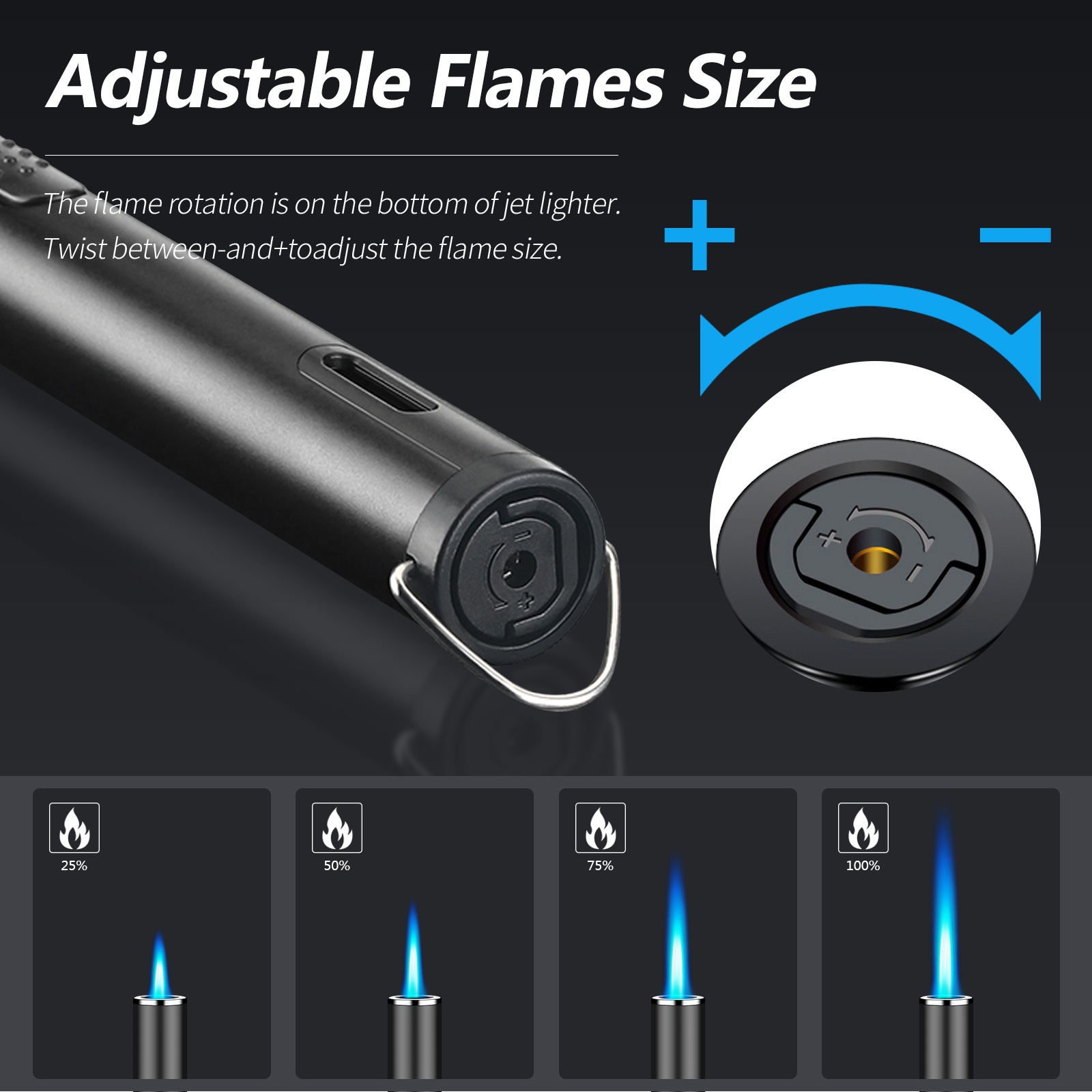 Original Factory Long Metal Jet Flame Windproof Refillable Custom Butane Kitchen Gas Torch lighter with Visble Fuel Window