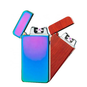 Custom Logo Cigarette Lighters Custom Electronic,Electric Lighter for Cigarettes,Usb Dual Arc Electronic Charging Lighter