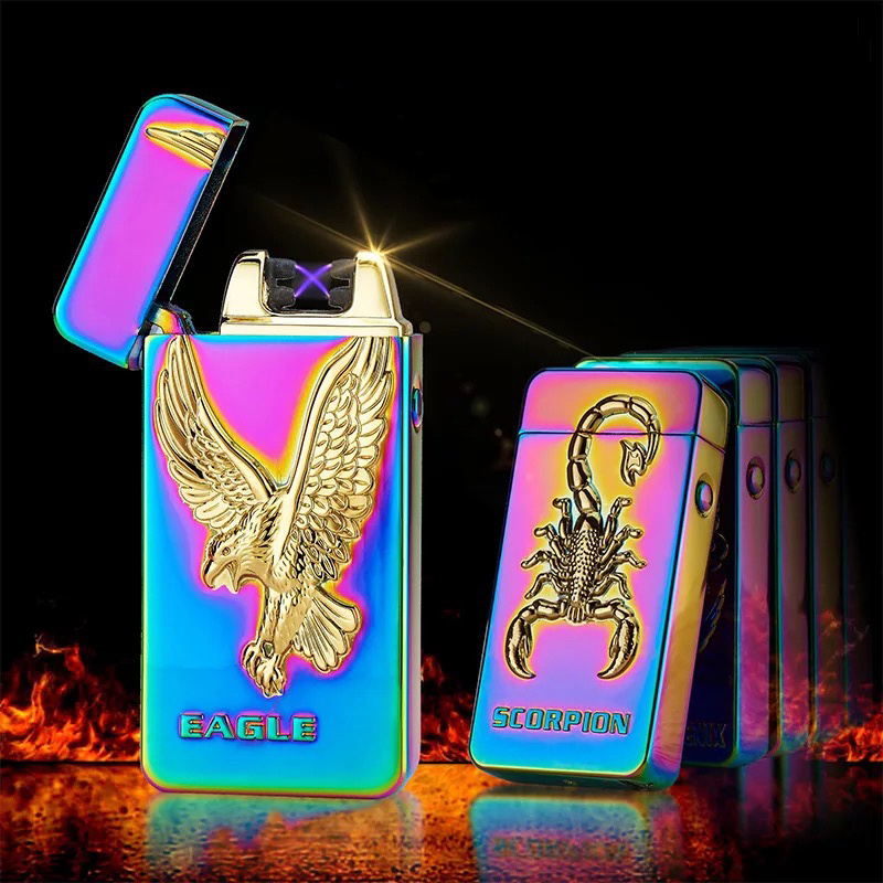 Novelty 3D Embossed Dragon Customized USB Rechargeable Plasma Luxury Lighter,Lighters Smoking Cigarette Electric Printed