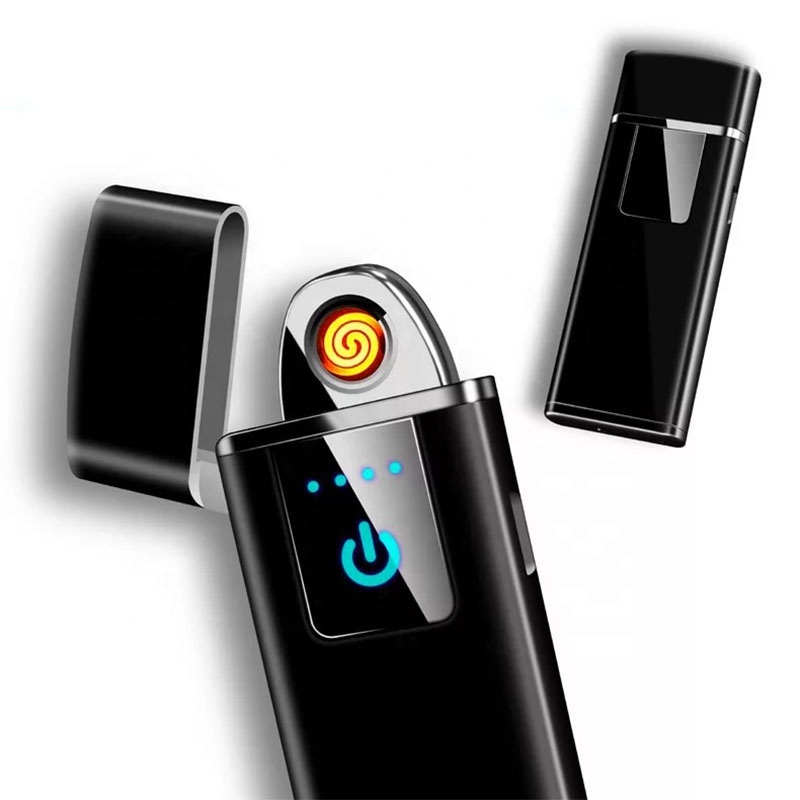 Newly Design Creative Thin Electronic Lighter, Cigar USB Rechargeable Flameless Lighter for gifts promotional lighter