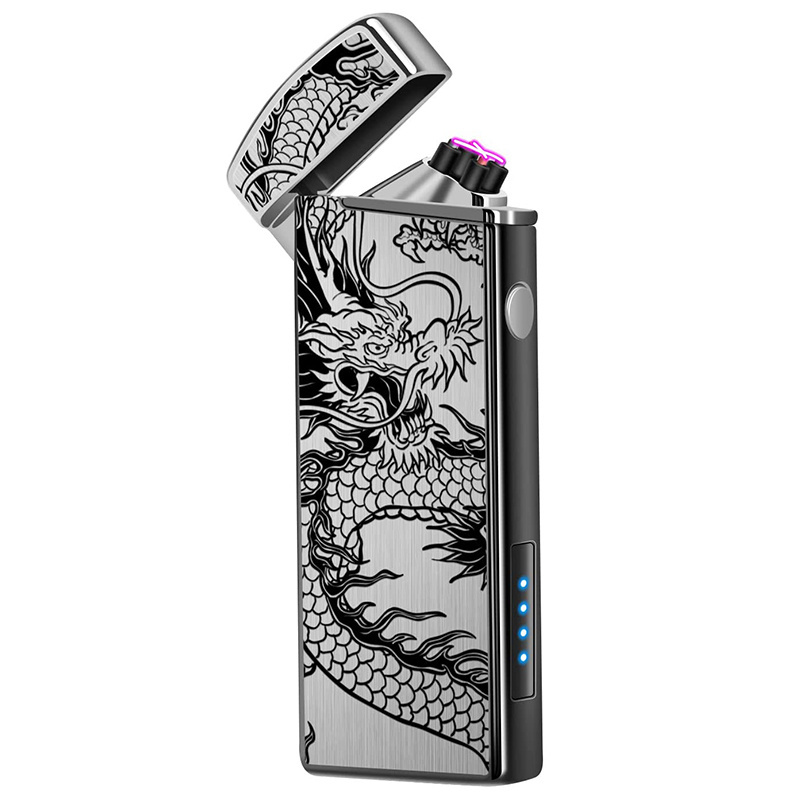 Lighters Smoking Accessories Black Dragon Hot Sale,Small Slim Flameless Usb Custom Cigarette Plasma Rechargeable Lighter