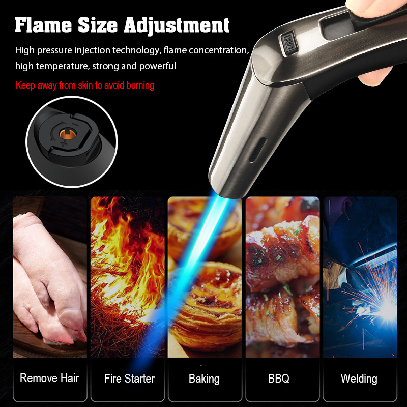 High Quality Torch Flame Butane Refillable Lighter Windproof,Butane Torch Lighters Wholesale Jet Flame Refillable