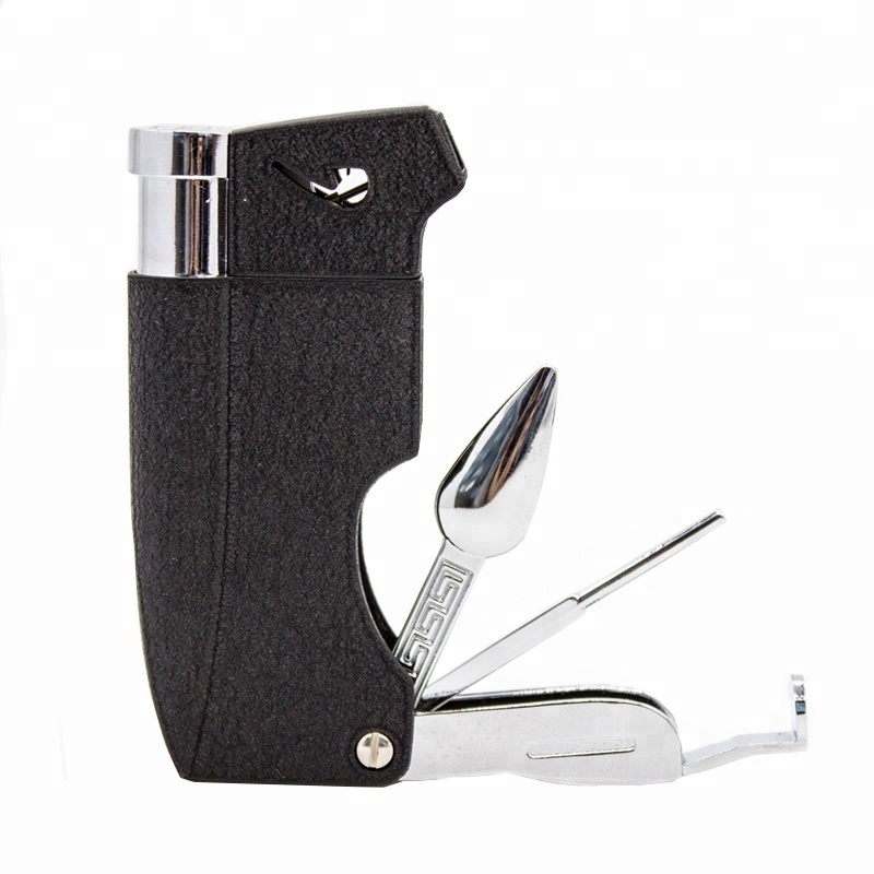 Wholesale high quality refillable butane metal smoking electronic kitchen gas lighter