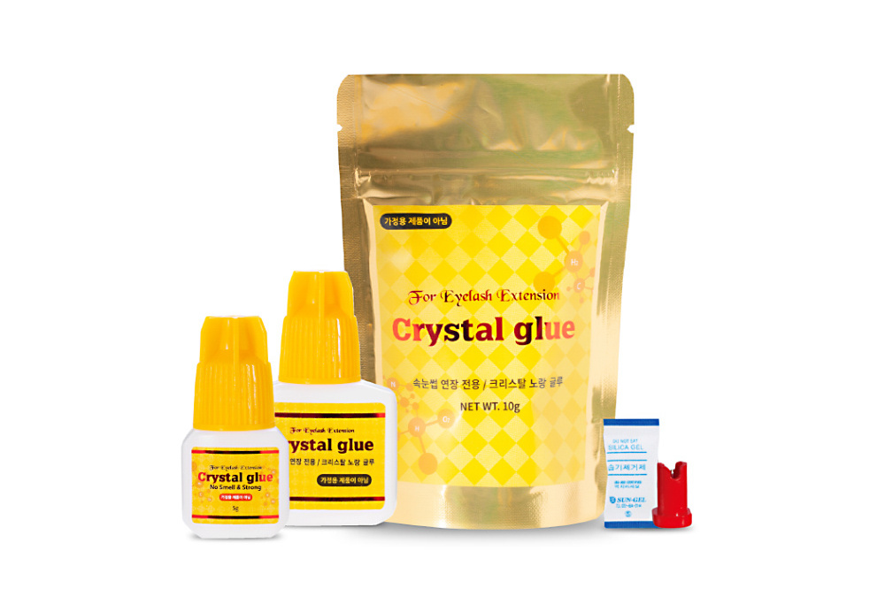 Crystal Yellow Glue Private Label Latex Free Eyelash Extension Lash Adhesive Sensitive glue Sky Glue Sky zone daejin global.