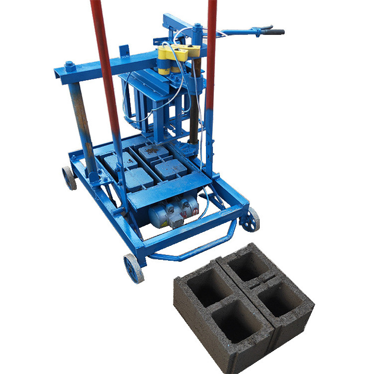 Mobile Concrete Paving Stone  Making Machine  Manual Hollow Cement Brick Making Machine Lowest Price