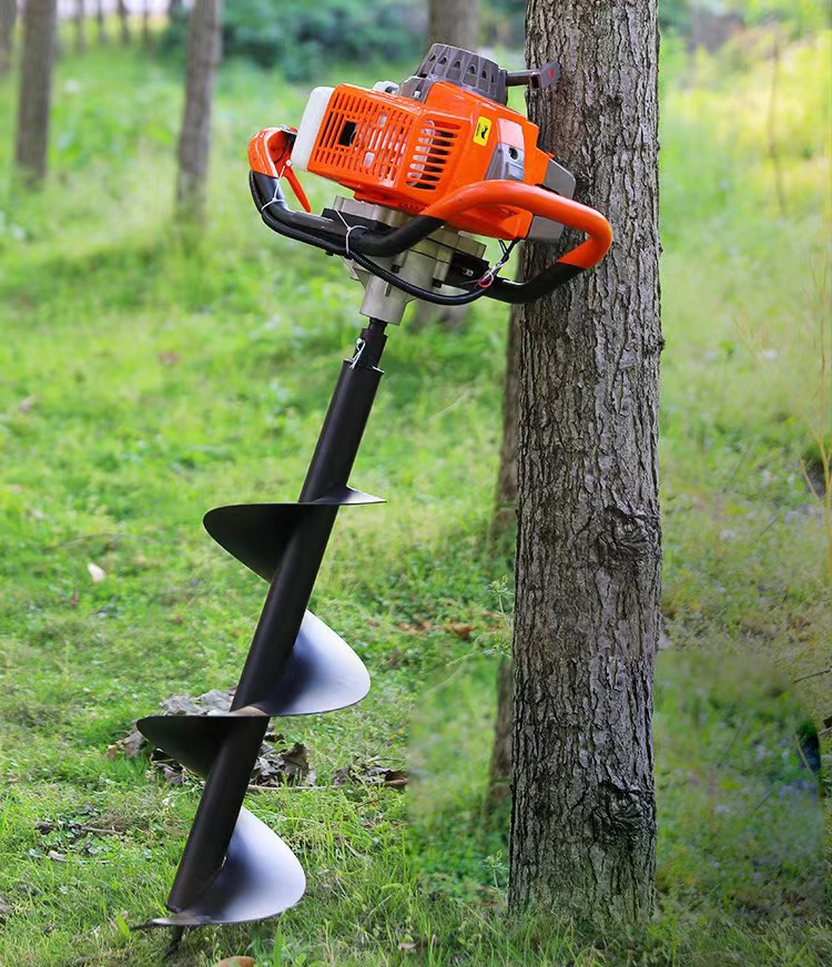 New Gasoline Earth Auger Single Tree Planting Digging Machine