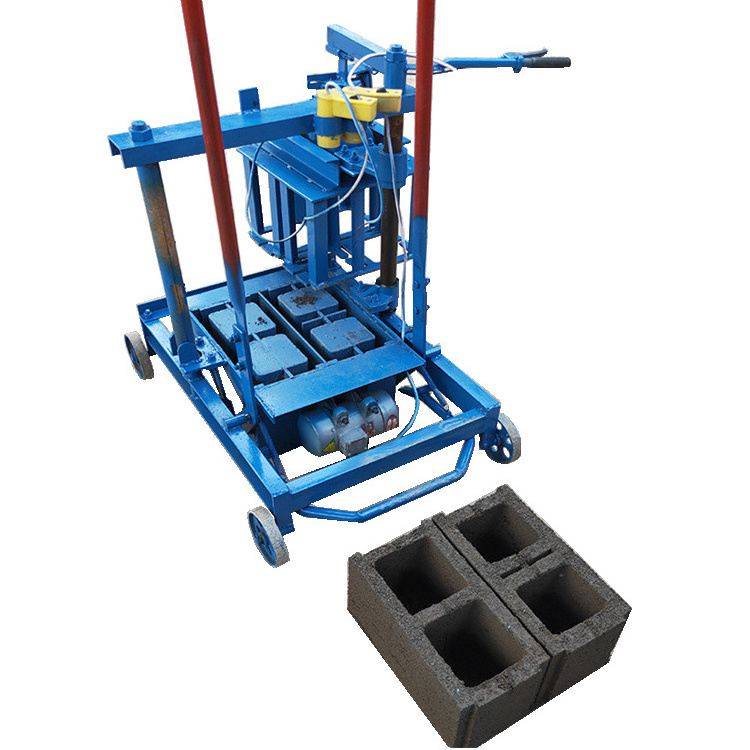 Mobile Concrete Paving Stone  Making Machine  Manual Hollow Cement Brick Making Machine Lowest Price