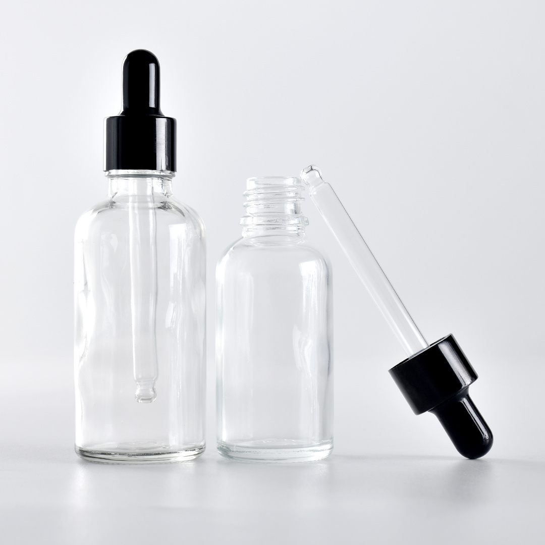 5ml 10ml 15ml 20ml 30ml 50ml 100ml Empty Clear Essential Oil Glass Bottle Dropper Bottle With Fine Top Glass Serum Container