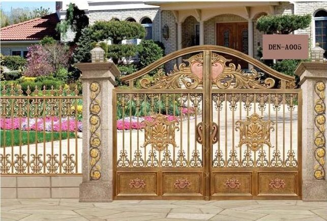 Indian style villa electric gate customization villa garden gates automatic swing driveway gate cast aluminum courtyard gate