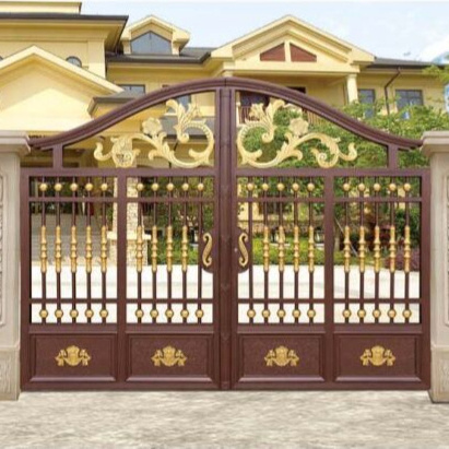 Indian style villa electric gate customization villa garden gates automatic swing driveway gate cast aluminum courtyard gate