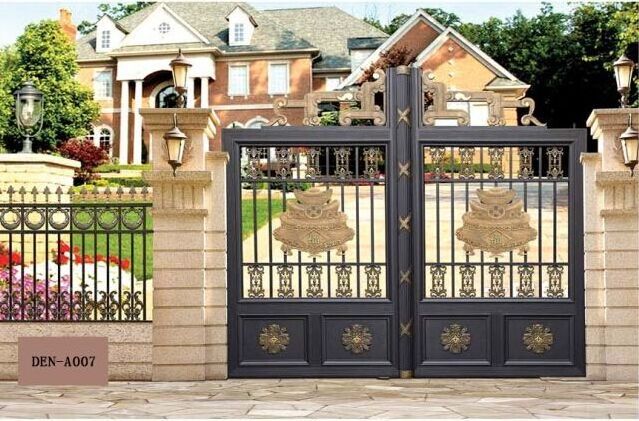 Indian style villa electric gate customization villa garden gates automatic swing driveway gate cast aluminum courtyard gate