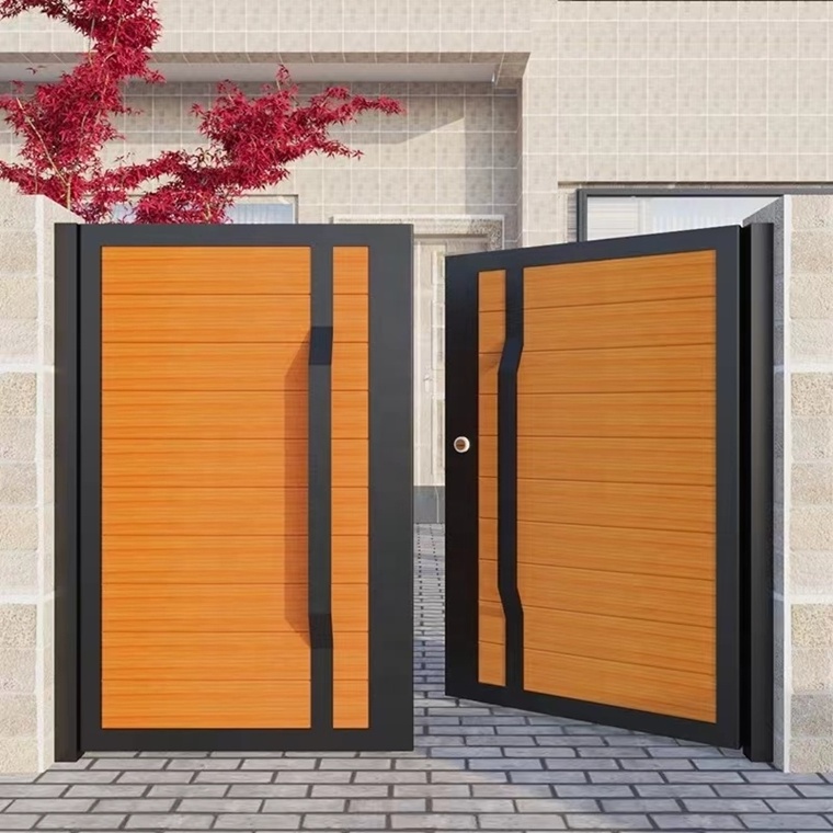 Customized Decorative Courtyard Entrance Aluminum Garden Fence Gate Driveway Sliding Gate/outside door/doors and windows guangdo