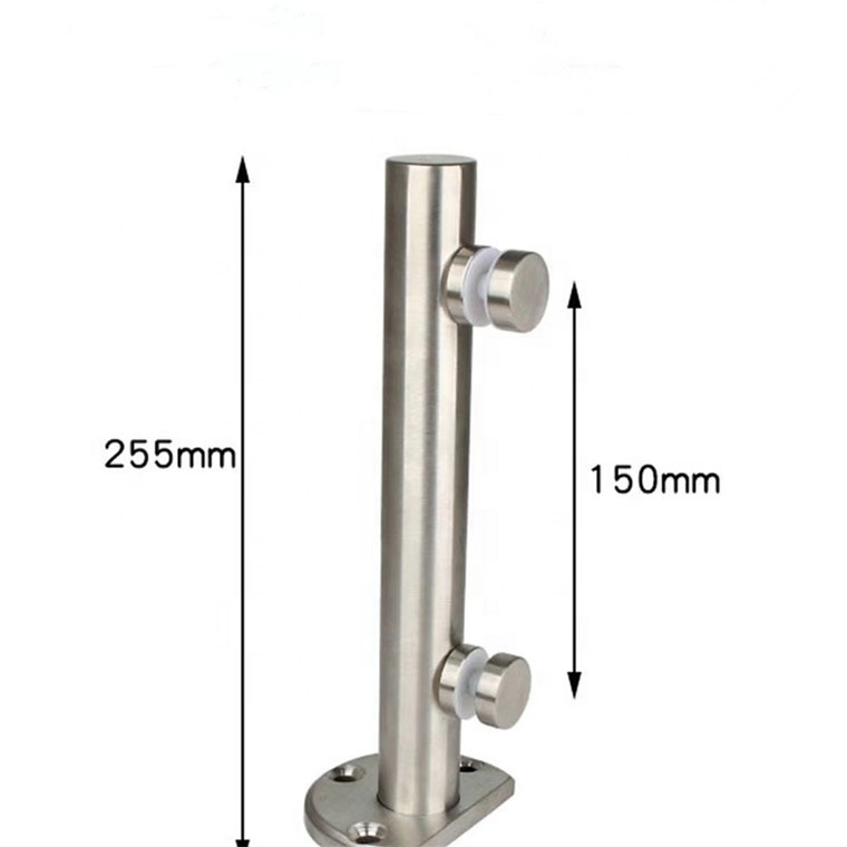 Custom Indoor Outdoor Balustrades Stand Column Stair Railing Bracket Handrail Balcony Stainless Steel Glass Railing