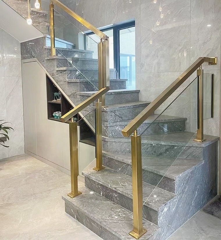 outdoor stainless steel 304/ 316 balcony handrail/railing glass balustrade glass handrail/wrought iron baluster