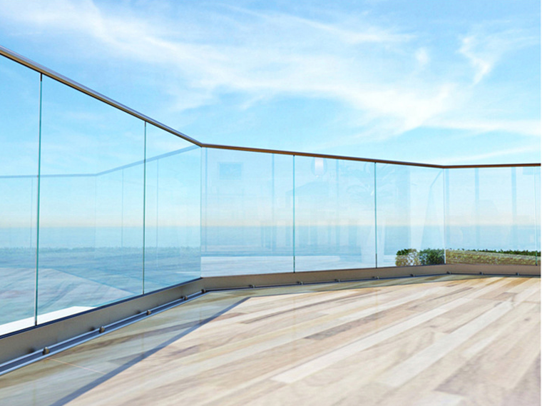 High Quality Glass balcony railing Stainless Steel Balustrade System For Stairs Glass Balustrades