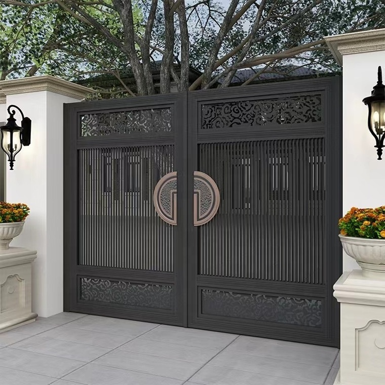 Australian/ American style Customized Decorative Courtyard Entrance Aluminum Garden Fence Gate Driveway Sliding Gate