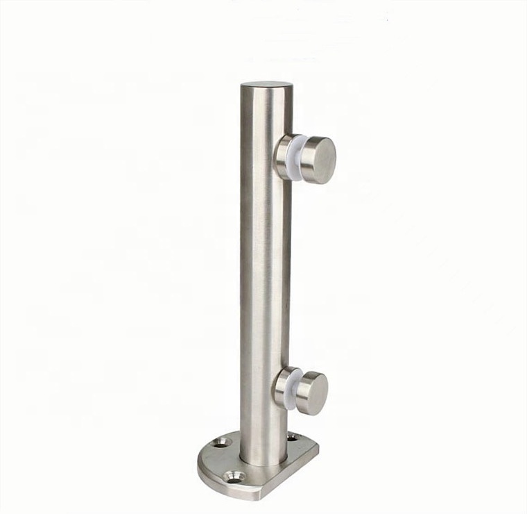 Custom Indoor Outdoor Balustrades Stand Column Stair Railing Bracket Handrail Balcony Stainless Steel Glass Railing