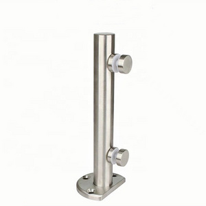 Custom Indoor Outdoor Balustrades Stand Column Stair Railing Bracket Handrail Balcony Stainless Steel Glass Railing