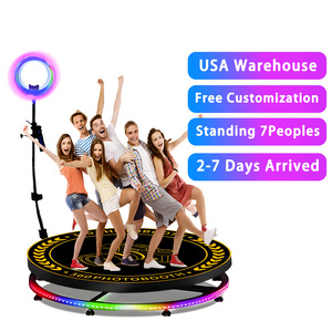 US Warehouse plataforma 360 degree slow motion video booth 369 camera rotating selfie platform 360 photo booth