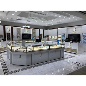 Luxury Modern Gold Showroom Decoration Jewellery Showcase Jewelry Store Furniture Jewellery Shop Design Jewelry Display Counter