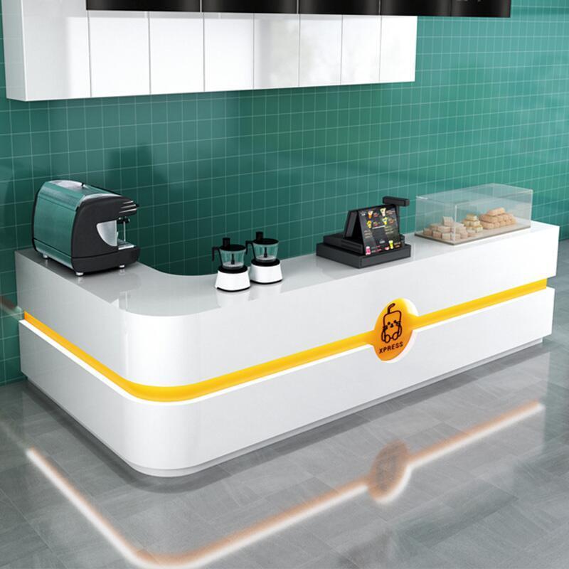 Commercial Juice Drink Showcase Bubble Tea Kiosk Fast Food Counter