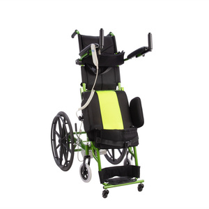 Elderly Disabled Wheelchair Steel Alloy Adjustable Reclining Standing Wheelchair