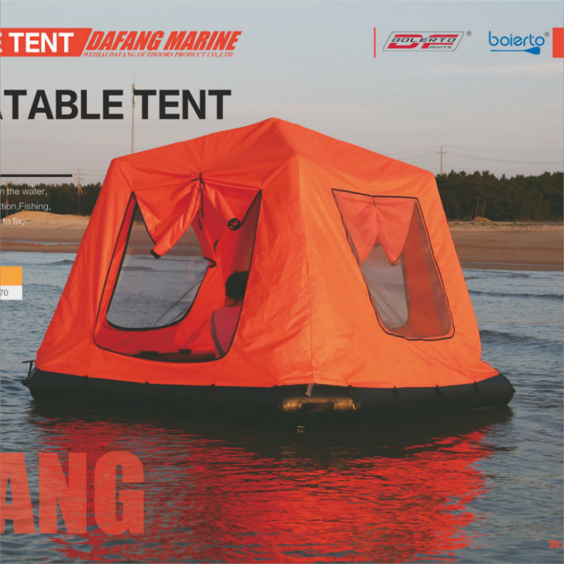 NEW Customized cheep inflatable floating water camping raft tent shoal water proof air tent portable tent platform on water