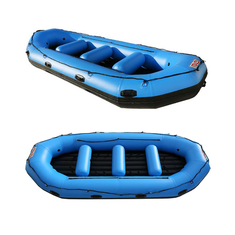 New OEM 4.3m river raft inflatable tube boat fishing pontoon row boats fishing rubber 8 person boat for sale