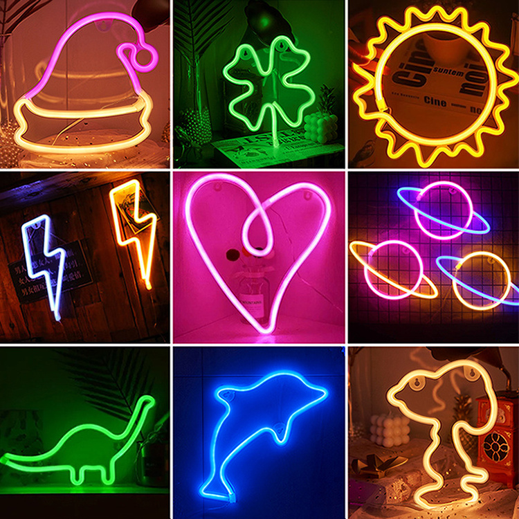 Wall Art Sign Bedroom Decoration Rainbow Hanging Fashion Custom Neon Animal Lights Night Lamp Luz Neon Pared Lights for Party