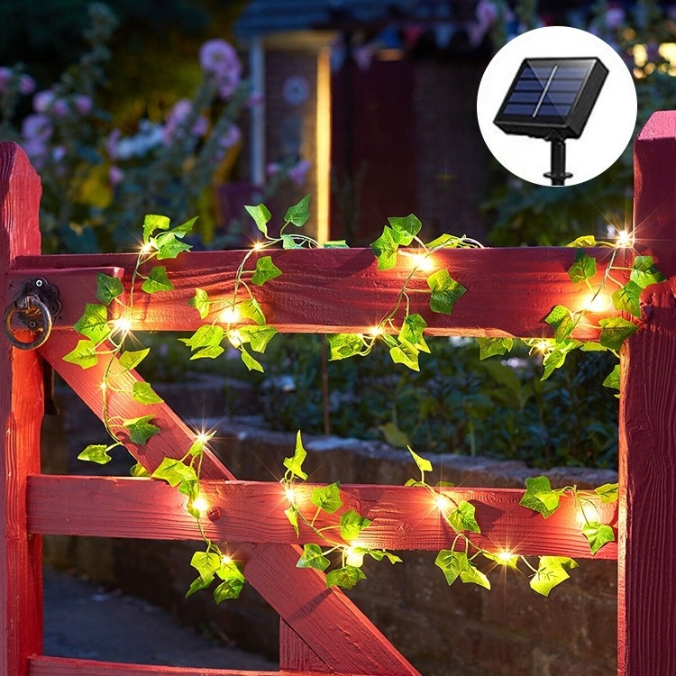 Fairy Lights Maple Leaf Outdoor Solar Garland Waterproof Led String Light  10m 100LED /5M 50 LED Waterproof Outdoor